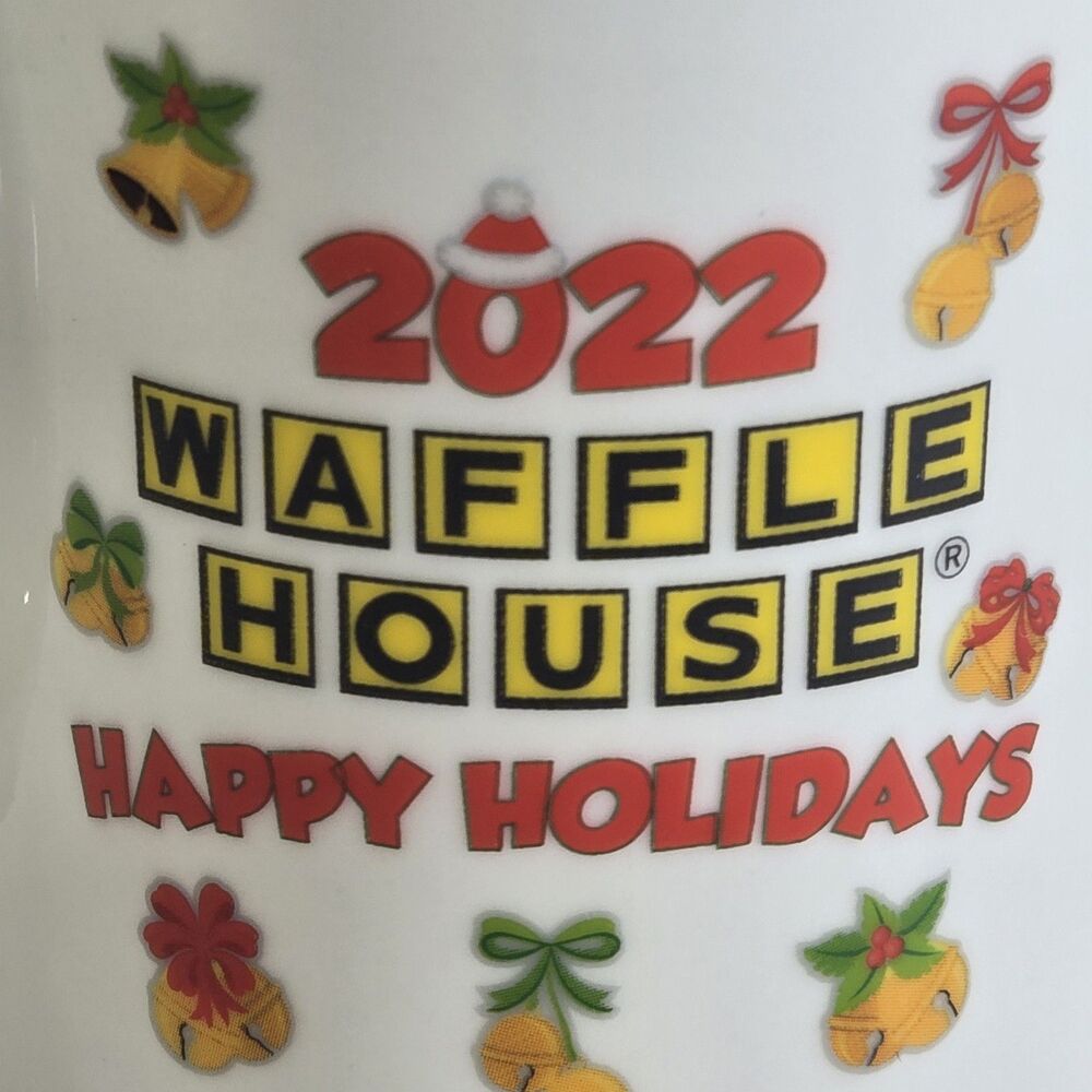 Waffle House 2022 Christmas Holiday Coffee Mug Cup Ceramic 8oz Tuxton New